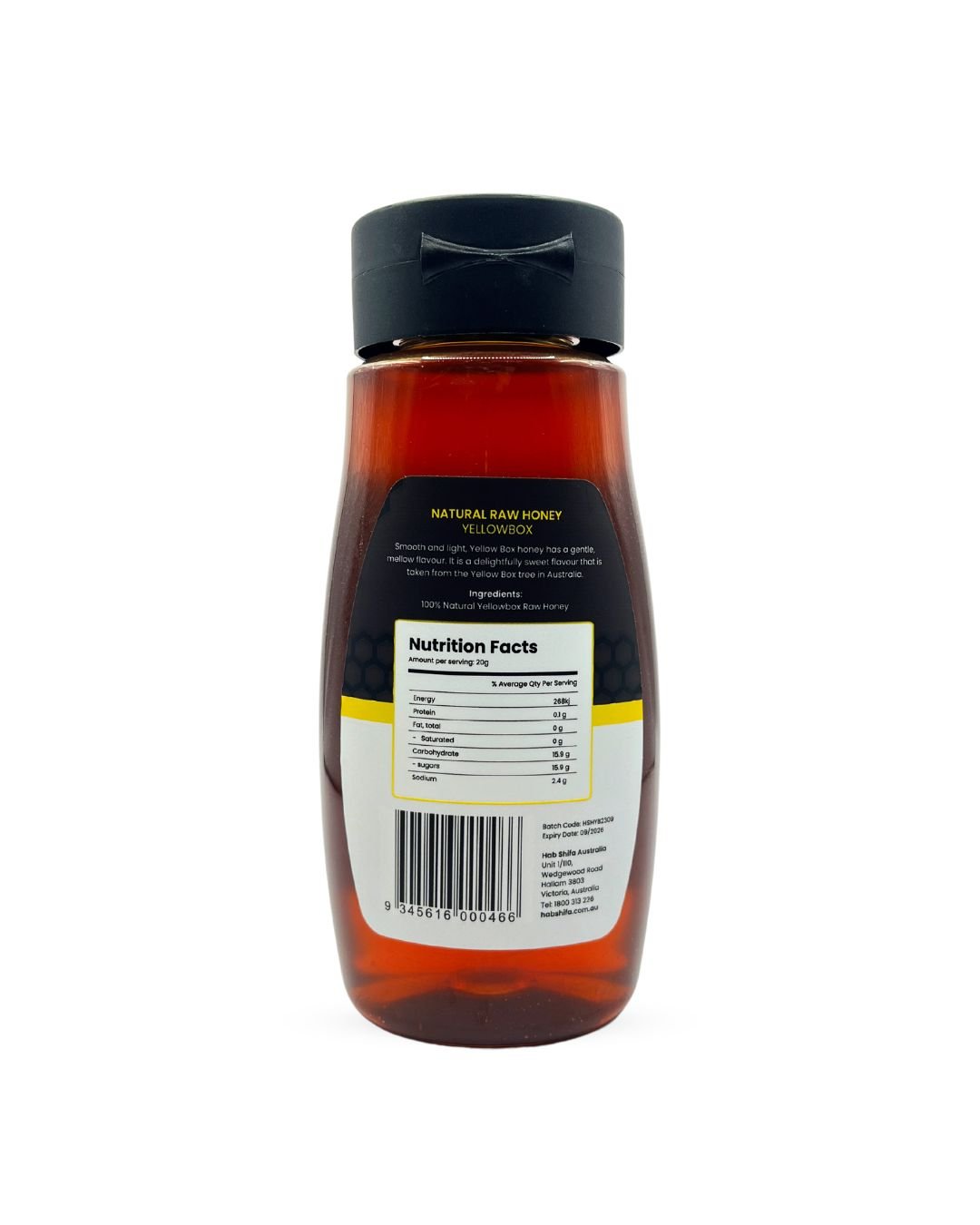 Natural Raw Honey - Yellowbox 500g - Hab Shifa