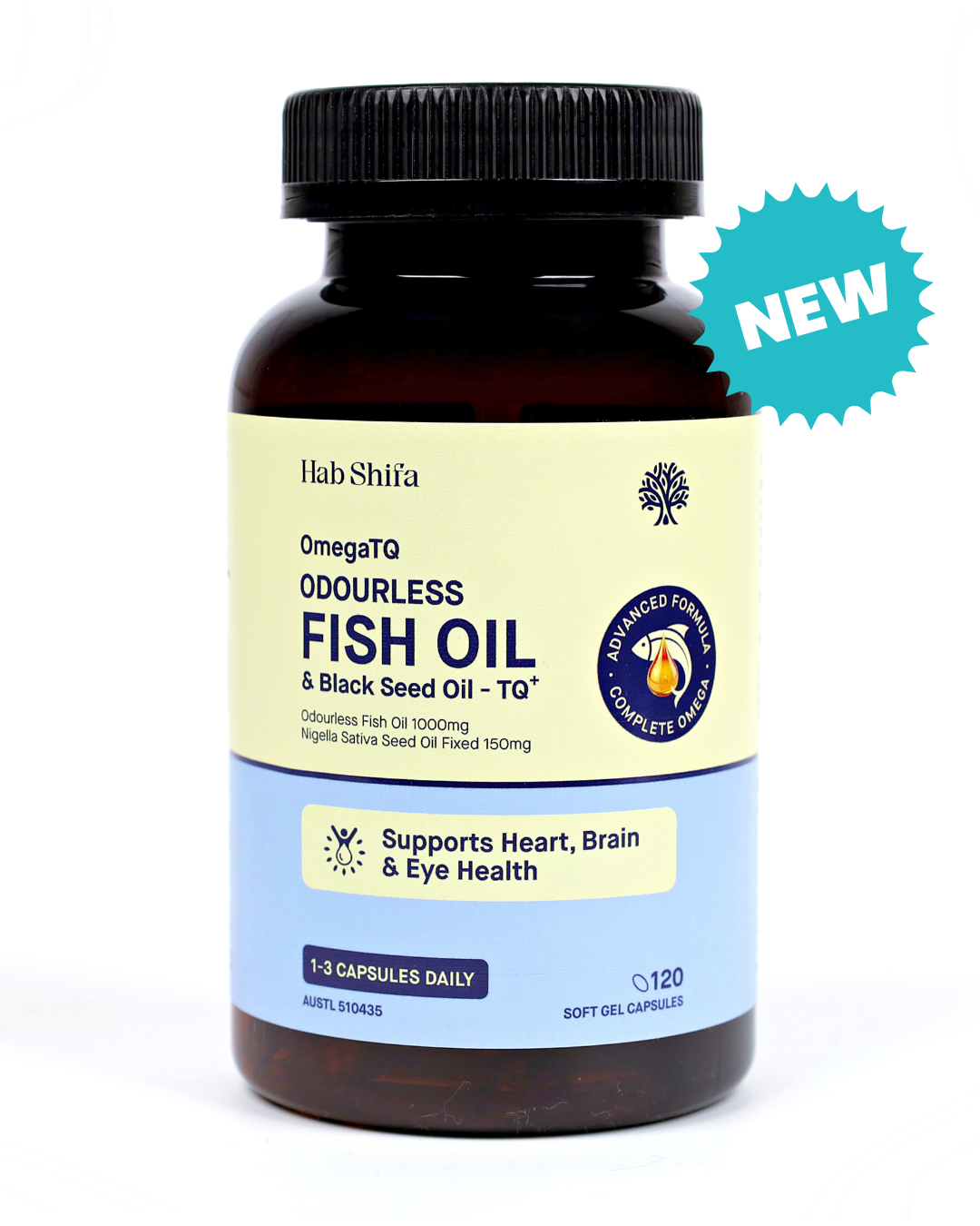 Hab Shifa OmegaTQ Fish Oil 120 Capsules