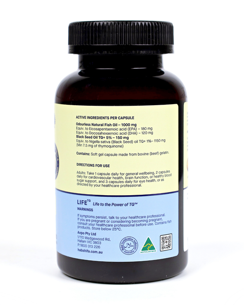 Hab Shifa OmegaTQ Fish Oil 120 Capsules