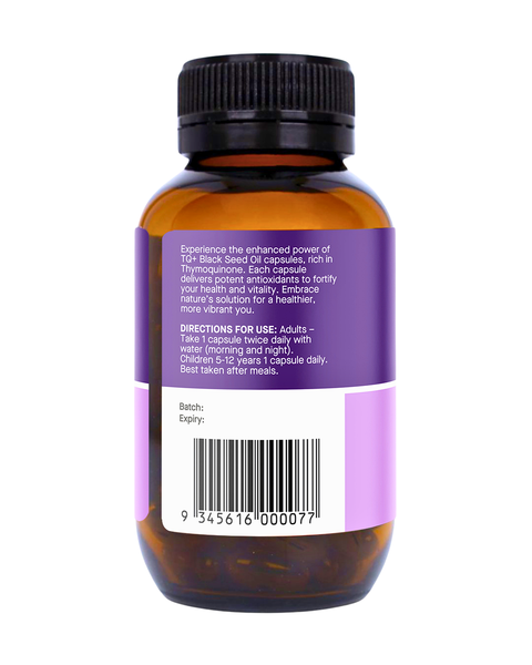 TQ+ Ultra Strength Black Seed Oil 120 Capsules