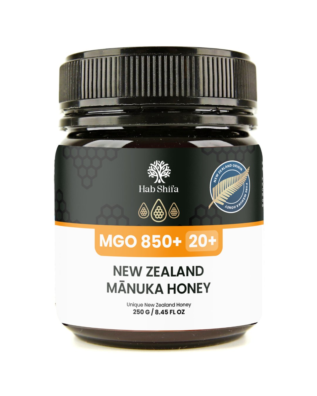 Hab Shifa Manuka Honey New Zealand (UMF 20+)MGO850+ 250g - Hab Shifa