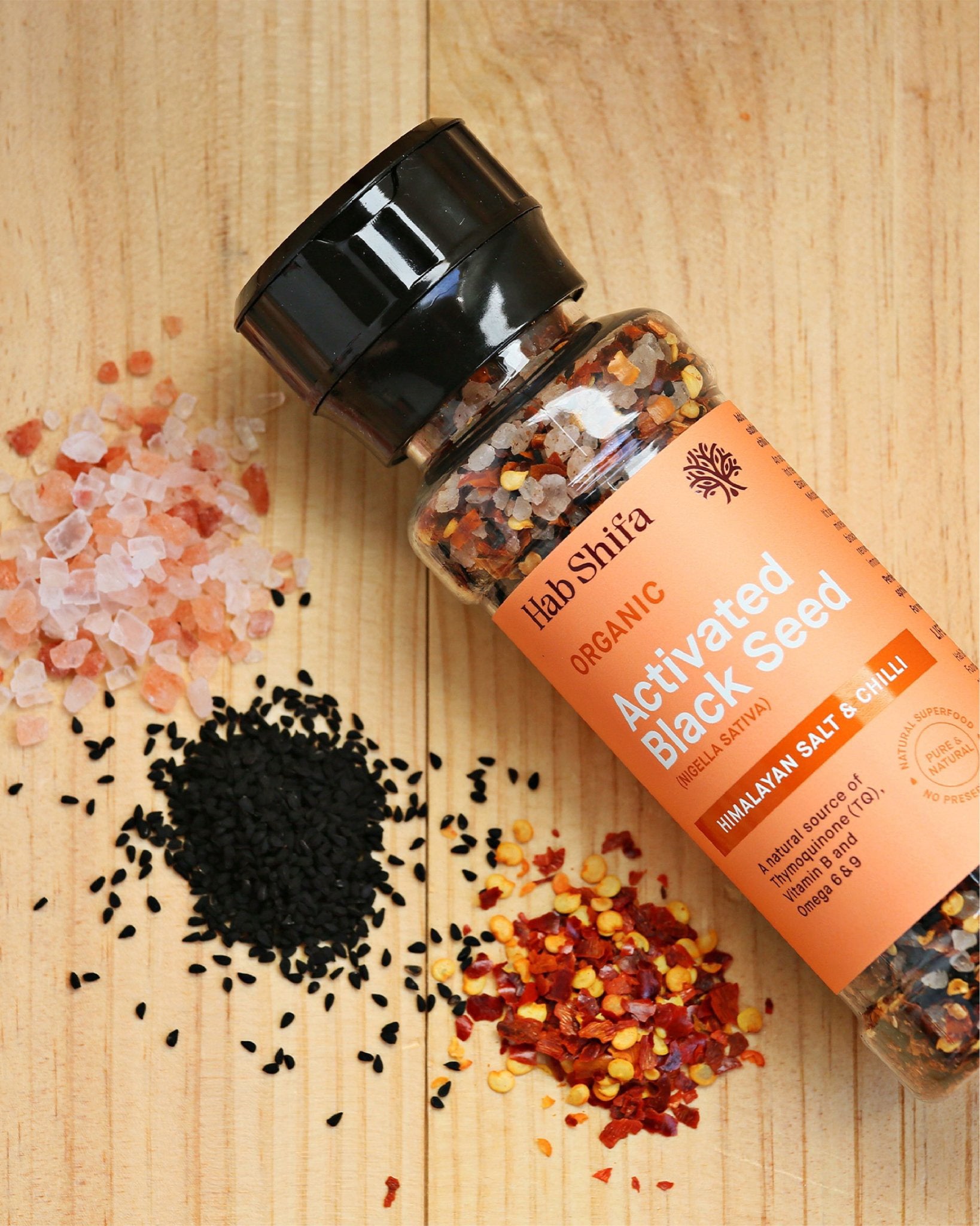 Himalayan Rock Salt, Chilli & Black Seed Grinder 160g